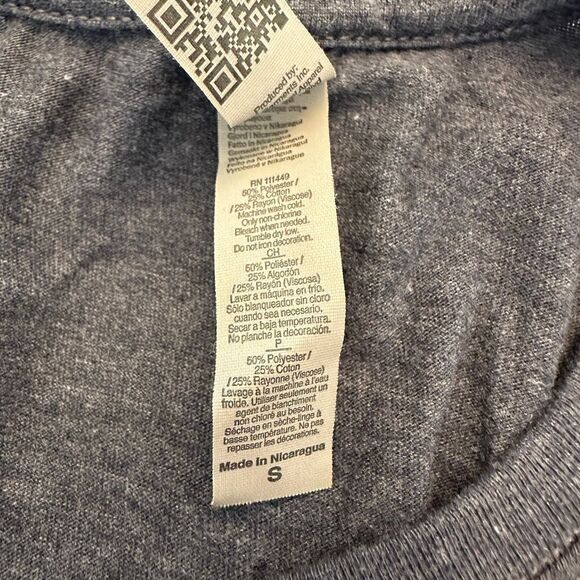 Next Level Apparel Crew Neck Short Sleeve DJ Cat Graphic Tee Gray Small - Picture 5 of 5